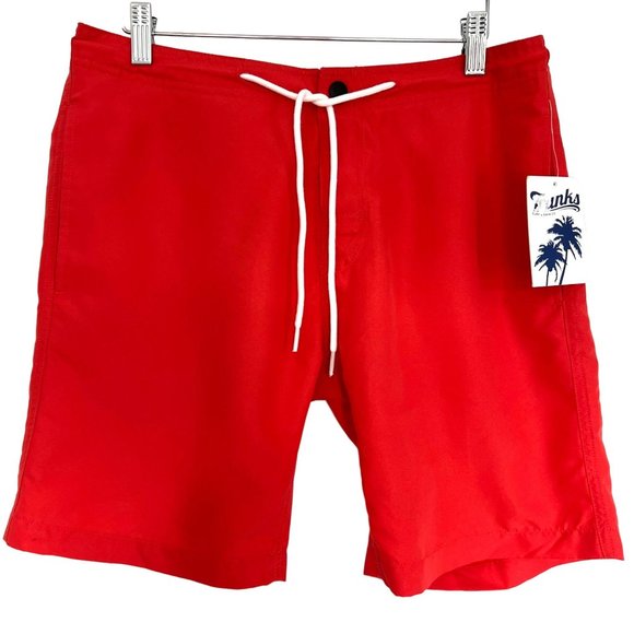 Trunks Red Hybrid Board Shorts Swim Trunks - Size 30 - Picture 10 of 11